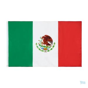 Grand drapeau du Mexique en tissu résistant