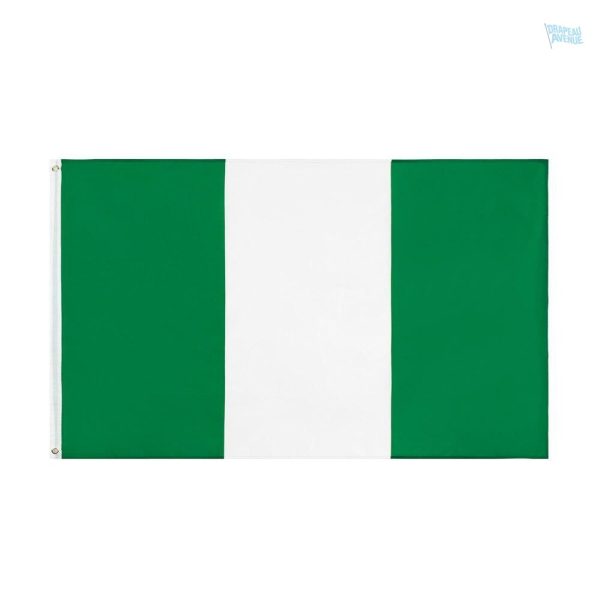 Grand drapeau du Nigeria en tissu durable