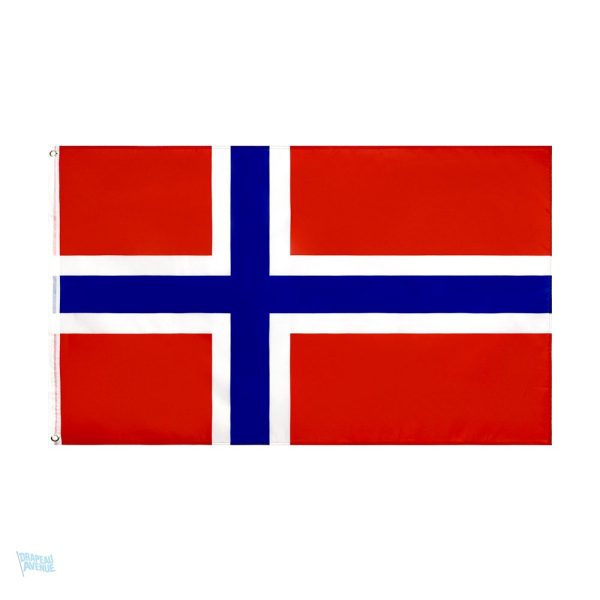 Grand drapeau de la Norvège en tissu résistant