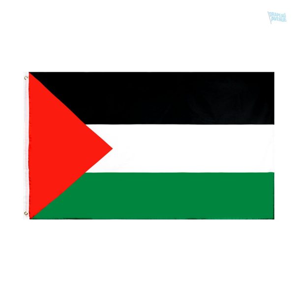 Grand drapeau Palestine en tissu de qualité
