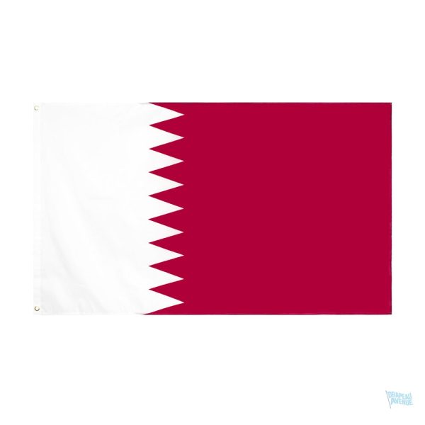 Grand drapeau du Qatar en tissu de qualité supérieure