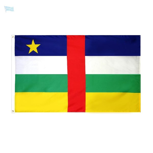 Grand drapeau de la République Centrafricaine en tissu