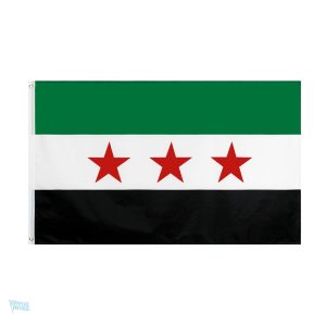 Grand drapeau Révolution Syrie en tissu résistant