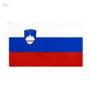 Grand drapeau de la Slovénie en tissu durable