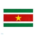 Grand drapeau du Suriname, vibrant et coloré