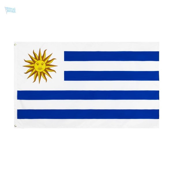 Grand drapeau Uruguay en tissu durable