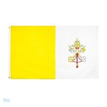 Grand drapeau Vatican en tissu de qualité