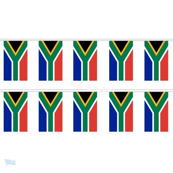 Guirlande drapeau Afrique du Sud colorée et festive