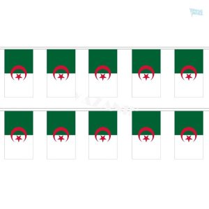 Guirlande drapeau Algérie en couleurs vives pour décoration festive