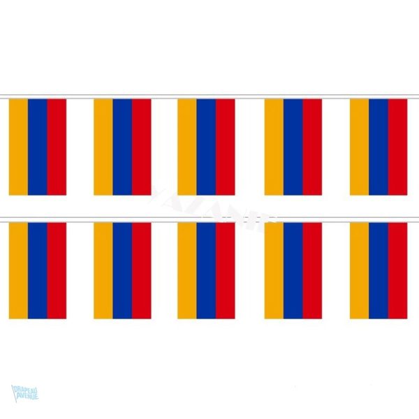 Guirlande drapeau Arménie colorée pour décorations festives