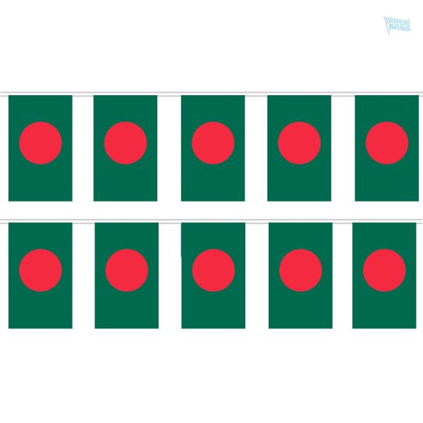 Guirlande drapeau du Bangladesh décorative