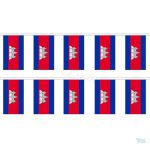 Guirlande drapeau Cambodge décorative à motifs traditionnels