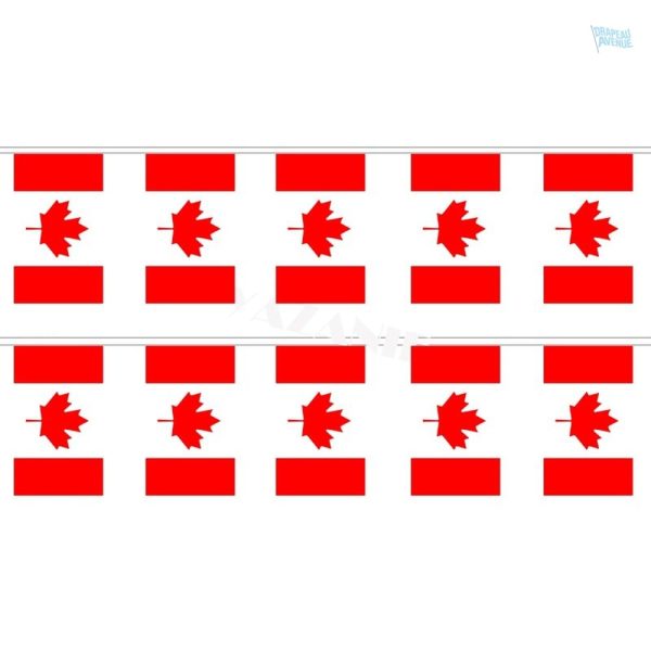 Guirlande drapeau Canada colorée pour décoration festive