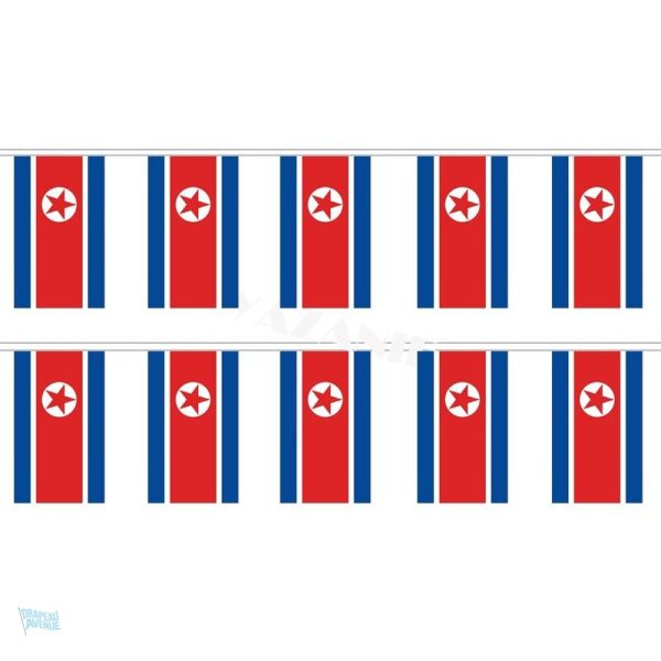 Guirlande drapeau de la Corée du Nord