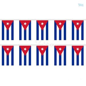 Guirlande drapeau Cuba colorée pour décoration festive