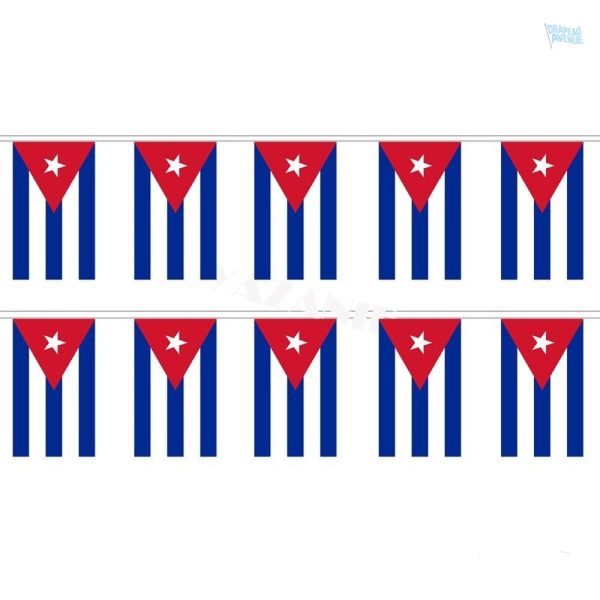 Guirlande drapeau Cuba colorée pour décoration festive