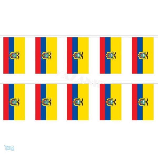 Guirlande drapeau aux couleurs de l'Équateur