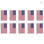 Guirlande drapeau des États-Unis en tissu coloré