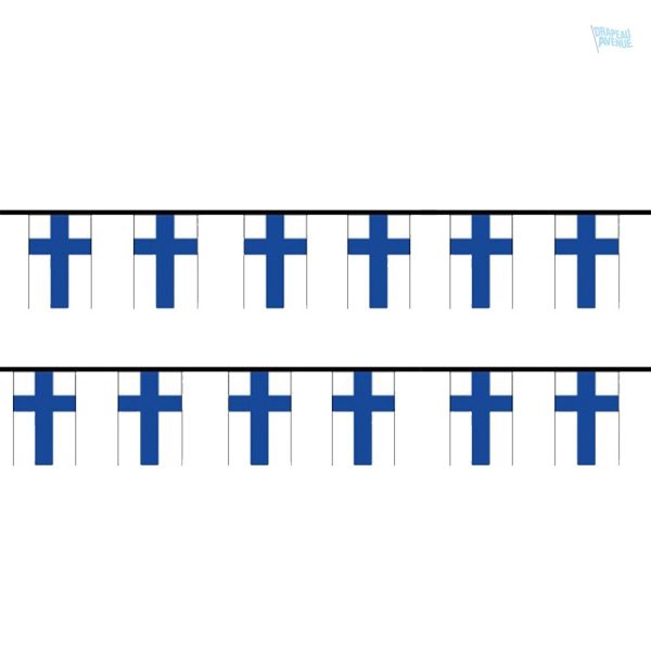 Guirlande drapeau Finlande en tissu décoratif