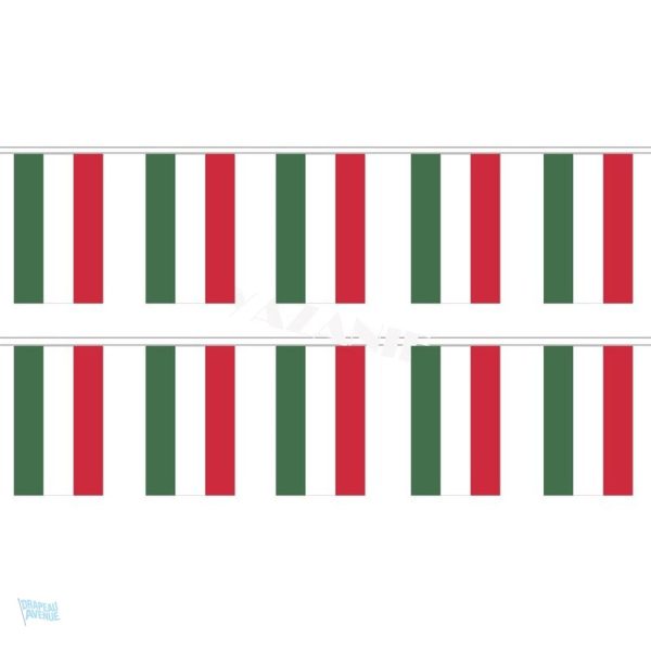 Guirlande drapeau Hongrie pour décoration festive