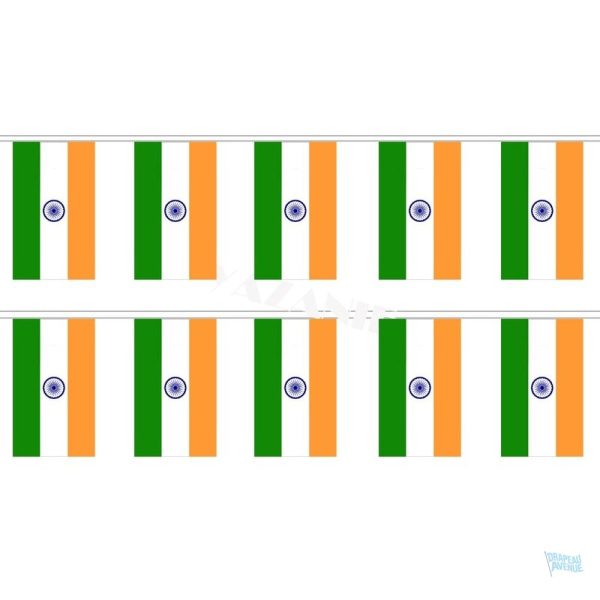 Guirlande drapeau Indien décorative pour événements festifs