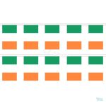 Guirlande drapeau de l'Irlande en tissu coloré