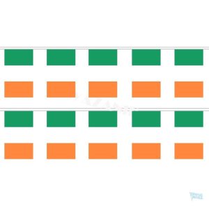 Guirlande drapeau de l'Irlande en tissu coloré
