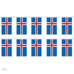 Guirlande drapeau Islande colorée pour décoration festive