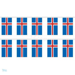 Guirlande drapeau Islande colorée pour décoration festive