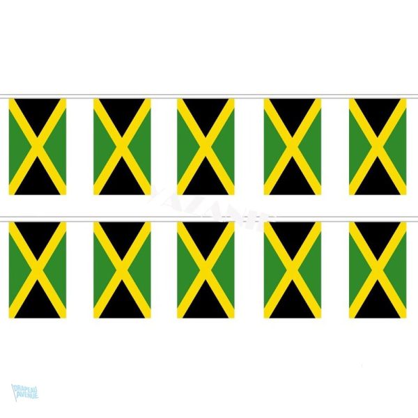 Guirlande drapeau Jamaïque décorative pour événements festifs
