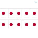 Guirlande drapeau Japon pour décoration festive