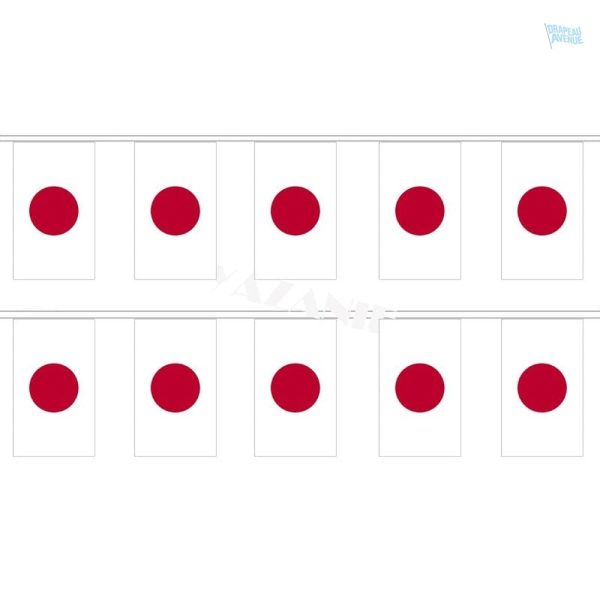 Guirlande drapeau Japon pour décoration festive
