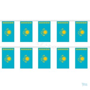 Guirlande drapeau Kazakhstan en tissu coloré