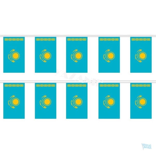 Guirlande drapeau Kazakhstan en tissu coloré