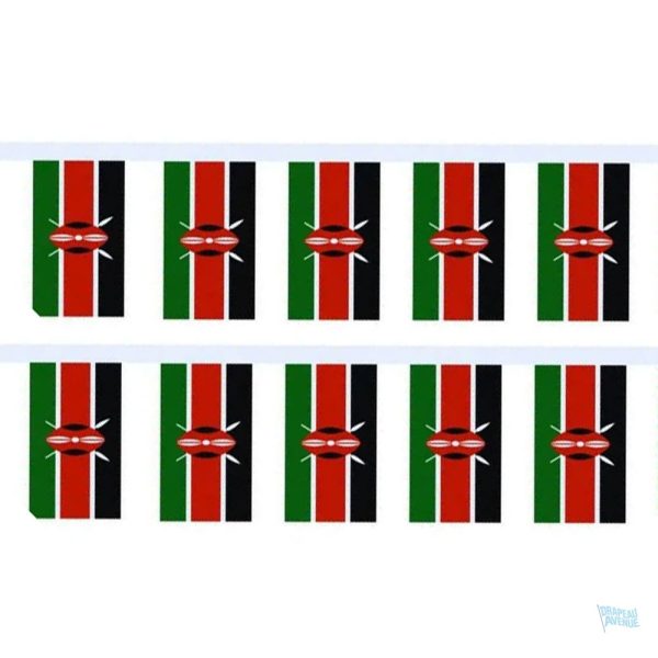 Guirlande drapeau Kenya décorative colorée