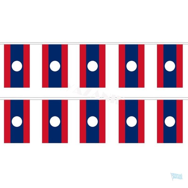 Guirlande drapeau Laos colorée pour décoration festive