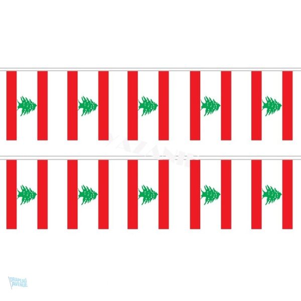 Guirlande drapeau du Liban décorative