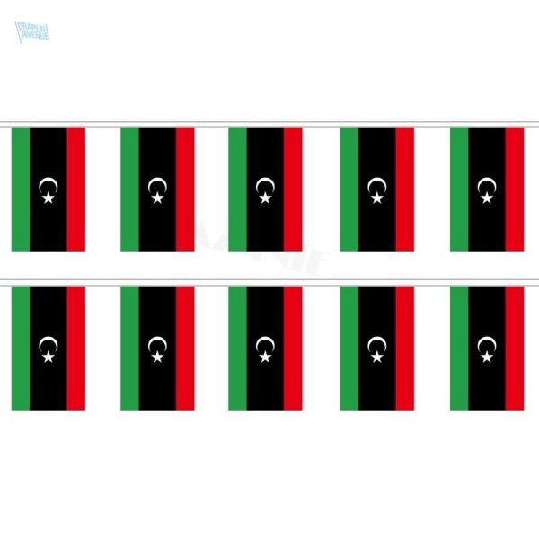 Guirlande drapeau aux couleurs de la Libye