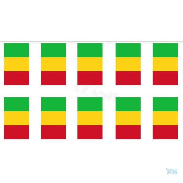 Guirlande drapeau Mali colorée pour décoration festive