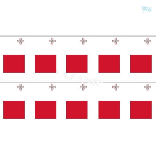 Guirlande drapeau aux couleurs de Malte