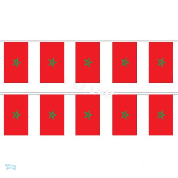 Guirlande drapeau Maroc pour décoration festive