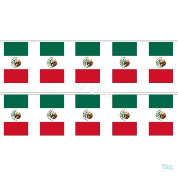 Guirlande drapeau Mexique décorative pour événements festifs