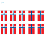 Guirlande drapeau Norvège colorée et festive