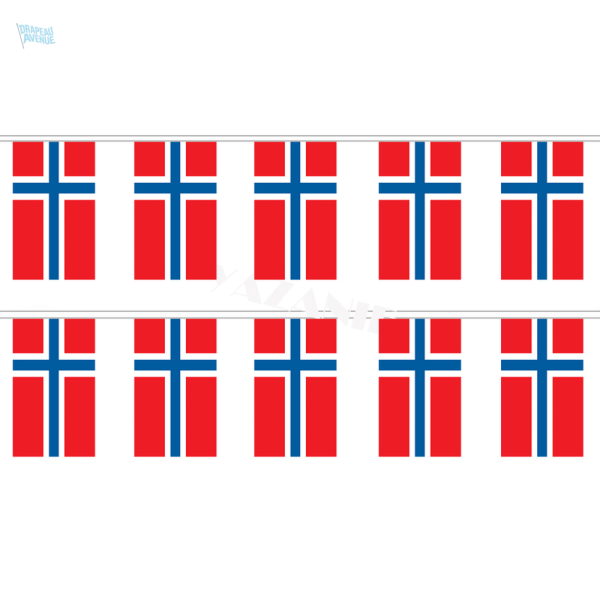 Guirlande drapeau Norvège colorée et festive