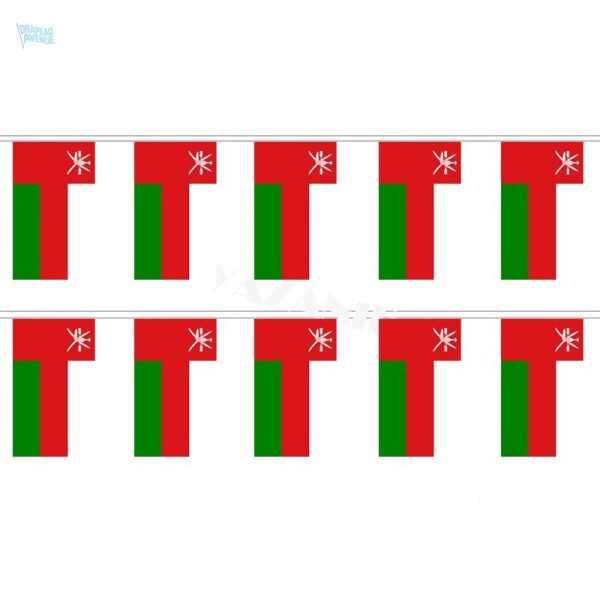 Guirlande drapeau Oman colorée pour décoration festive
