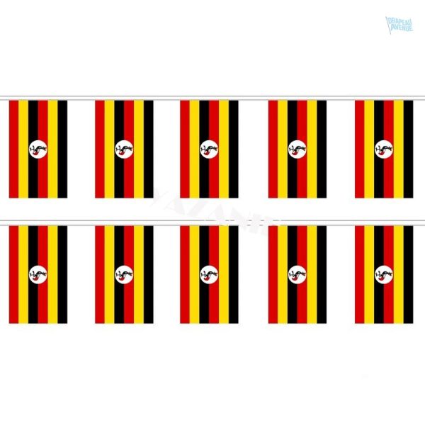 Guirlande drapeau Ouganda festive et colorée
