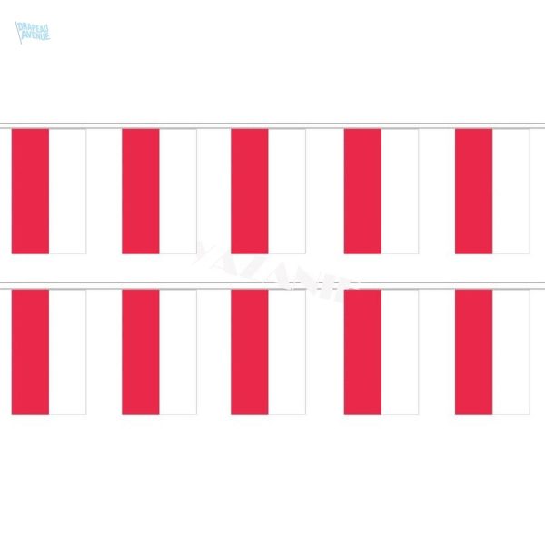 Guirlande drapeau aux couleurs de la Pologne