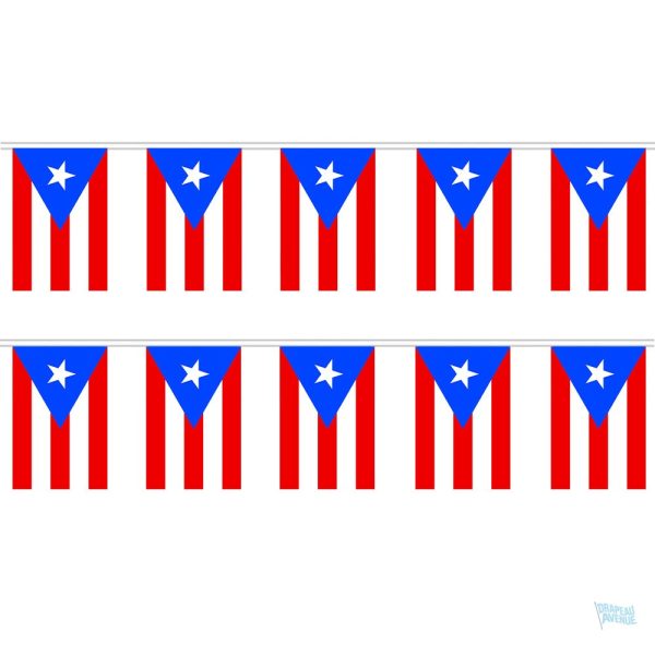 Guirlande drapeau Porto Rico colorée pour décoration festive