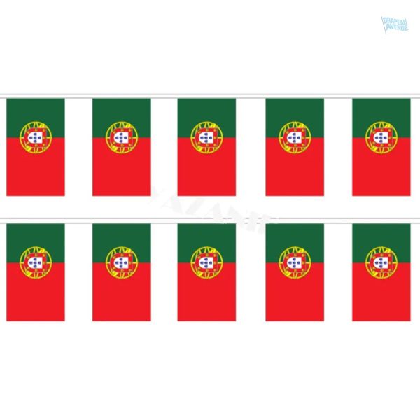 Guirlande drapeau Portugal décorative pour événements festifs
