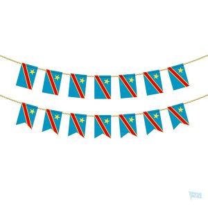 Guirlande drapeau République démocratique du Congo décorative